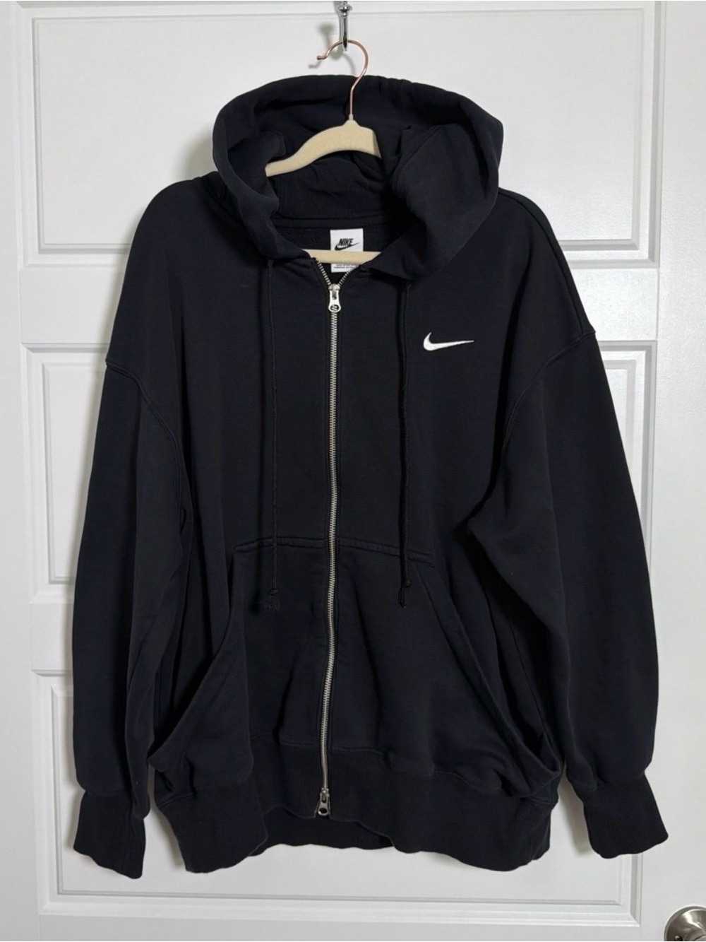 Nike Black Full-Zip Hooded Jacket Hoodie Size M